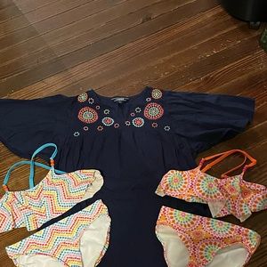 Lands End Girls bathing suit lot Size 8